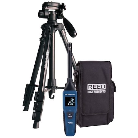 Reed Instruments REED Data Logging Smart Series Thermo-Hygrometer with Tripod and Carrying Case R1610-KIT